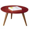 Mesa de Centro Sala de Estar Recepção 60cm Pés Palito Tailân Vermelho - Gran Belo - 1