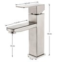 Ver imagem 5 de Torneira Misturador Monocomando Banheiro Lavabo Inox 304