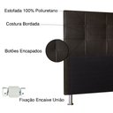 Ver imagem 3 de Cabeceira Queen 1,60m Roma Suede - Pallazio - Marrom