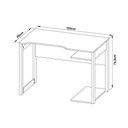 Ver imagem 3 de Mesa Computador Casal Quarto Gamer ( de Computador + Estante) 2 Peças Preto - Tecno Mobili