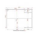 Ver imagem 4 de Mesa Computador Casal Quarto Gamer ( de Computador + Estante) 2 Peças Preto - Tecno Mobili