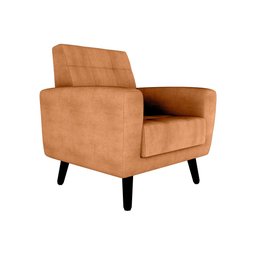 Poltrona Cadeira Sala Decorativa Recepção Livia Matrix Mostarda - 1