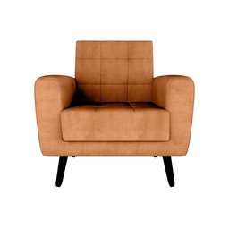 Poltrona Cadeira Sala Decorativa Recepção Livia Matrix Mostarda - 2