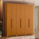 Ver imagem 6 de Guarda Roupa Casal Vinci 06 Portas e Cômoda New Veneza Cinamomo - Móveis Albatroz