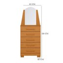 Ver imagem 3 de Guarda Roupa Casal Vinci 06 Portas e Cômoda New Veneza Cinamomo - Móveis Albatroz