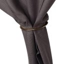 Ver imagem 3 de Kit 4 Guardanapos de Tecido Algodão Cinza 45cmx45cm Yoi com Argolas Douradas