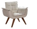 Ver imagem 1 de Poltrona Decorativa Opala Pés Madeira Moderna