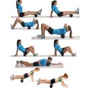 Ver imagem 4 de Rolo Massagem Foam Roller Liberação Miofascial Yoga Roxo