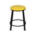 Ver imagem 2 de Kit 2 Banquetas Baixa Banco Cozinha Americana Balcão Bar Aço:amarelo/preto