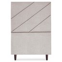 Ver imagem 5 de Cabeceira Solteiro 100 Cm com Frame Cristal Linho Cinza Artte Cinza