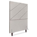 Ver imagem 1 de Cabeceira Solteiro 100 Cm com Frame Cristal Linho Cinza Artte Cinza
