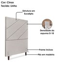 Ver imagem 4 de Cabeceira Solteiro 100 Cm com Frame Cristal Linho Cinza Artte Cinza