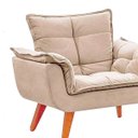 Ver imagem 2 de Poltrona Decorativa para Sala de Estar Opala - Bege