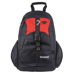 Mochila para Ferramentas 14'' Poliéster Preta-vermelha Worker