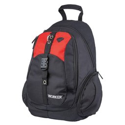 Mochila para Ferramentas 14'' Poliéster Preta-vermelha Worker - 3