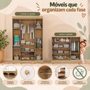Ver imagem 5 de Quarto de Bebê Completo com Berço Americano 3 em 1 e Colchão Incluso Flor Multimóveis MP4945