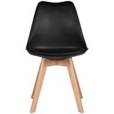 Ver imagem 3 de Kit c/2 cadeiras Leda – Charles Eames, Saarinen Wood com almofada Preta