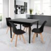 Ver imagem 6 de Kit c/2 cadeiras Leda – Charles Eames, Saarinen Wood com almofada Preta
