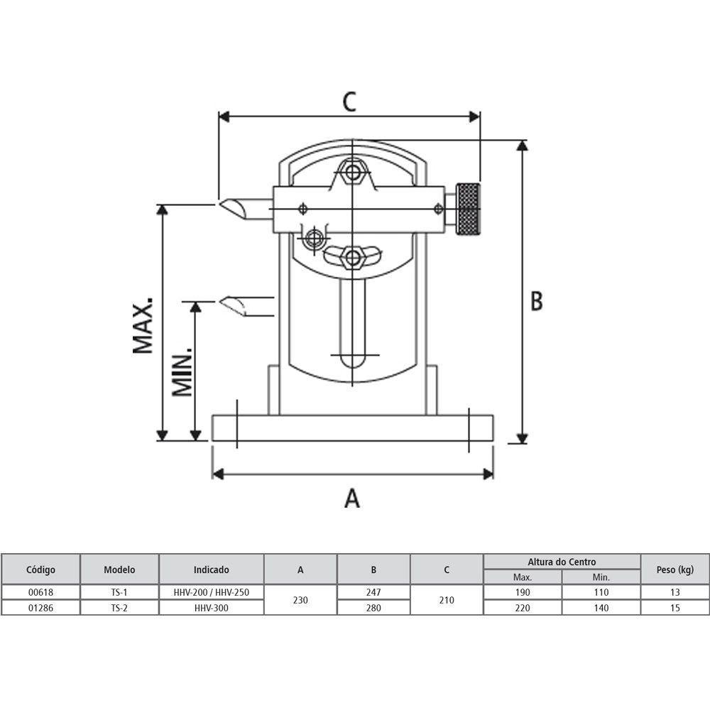 Contra Ponto para Mesa Divisora - Modelo Ts-2 - Hhv-300 - 4