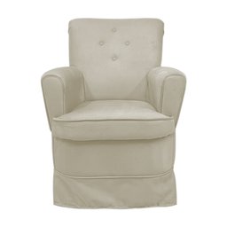 Poltrona de Amametação + Puff com Balanço Dayane Suede:bege Claro - 4