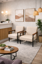 Ver imagem 1 de Conjunto de 2 Poltronas Decorativas Fontana Linho Bege