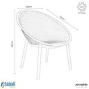 Ver imagem 6 de Kit 2 Poltronas Outdoor Drops Várias Cores com Proteção Uv - Rivatti