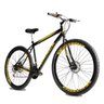 Bicicleta Aro 29 de Aço 21 Velocidades Freio a Disco Garfo Rígido - PRETA E AMARELO - 19 - 1