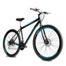 Bicicleta Aro 29 de Aço 21 Velocidades Freio a Disco Garfo Rígido - PRETO E AZUL - 19 - 1