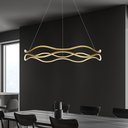 Ver imagem 2 de Lustre Pendente Moderno Led 70w 3000k Dourado Fosco 80cm Bivolt Corso
