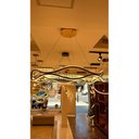 Ver imagem 4 de Lustre Pendente Moderno Led 70w 3000k Dourado Fosco 80cm Bivolt Corso