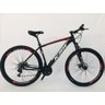 Bicicleta Aro 29 Ksw 21 velocidades Câmbios Shimano - PRETA E VERMELHA - 17 - 1