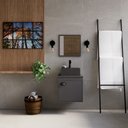 Ver imagem 1 de Gabinete Banheiro Armario Cuba Pia 100% Mdf - Perugia 40 Cm