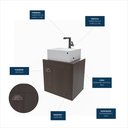 Ver imagem 5 de Gabinete Banheiro Armario Cuba Pia 100% Mdf - Perugia 40 Cm