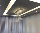 Ver imagem 3 de Belíssima Luminária de Cristal Para Escritório com 1 Metro de Altura Base de Inox Espelhada 1MX20CM