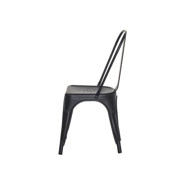 Kit 2 Cadeiras Tolix Iron Design Preto Aço Industrial Sala Cozinha Jantar Bar - 4