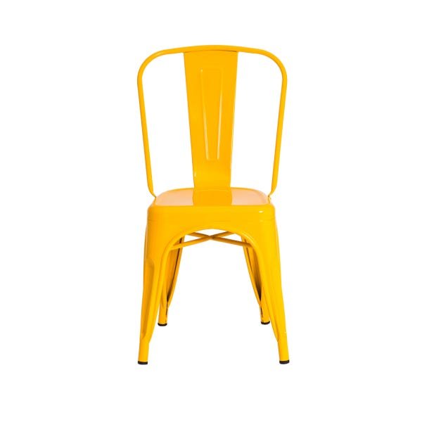Kit 8 Cadeiras Tolix Iron Design Amarela Aço Industrial Sala Cozinha Jantar Bar - 3