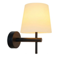 Ver imagem 1 de Arandela de Parede Chiaro (A) 21,6cm X (D) 14cm Metal e Vidro Preto e Opalino - Bella Iluminação