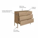 Ver imagem 5 de Cômoda 3 Gavetas Pé Madeira Artesano Oslo