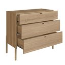 Ver imagem 4 de Cômoda 3 Gavetas Pé Madeira Artesano Oslo