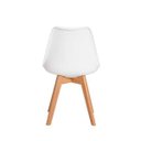 Ver imagem 5 de Kit 6 Cadeiras Polipropileno Leda Branca Base Wood La Mobilia: Design para Sala de Jantar
