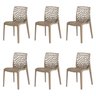 Kit 6 Cadeiras Gruvyer Nude Sala Cozinha Jantar - 1