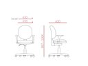 Ver imagem 2 de Cadeira Giratoria Zeus Executiva Back System - Tecido J.Serrano - Bordo/Preto