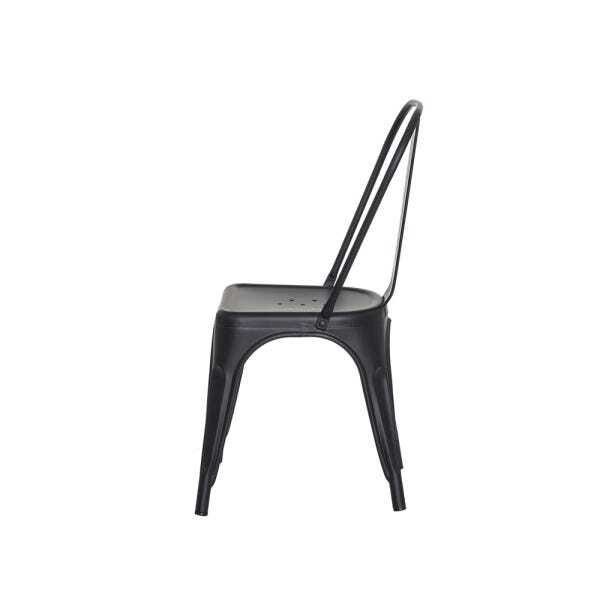 Cadeira Tolix Iron Design Preto Fosco Aço Industrial Sala Cozinha Jantar Bar - 3