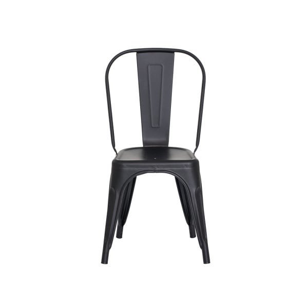 Kit 4 Cadeiras Tolix Iron Design Preto Aço Industrial Sala Cozinha Jantar Bar - 3