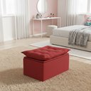 Ver imagem 3 de Puff Baú Opala Decorativo Organizador Quarto Infantil:vermelho