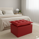 Ver imagem 2 de Puff Baú Opala Decorativo Organizador Quarto Infantil:vermelho