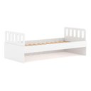 Ver imagem 2 de Cama Solteiro Mdf Branco com Cabeceira Anatômica Mobilistore