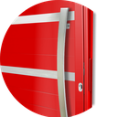 Ver imagem 3 de Porta Alumínio Lambril Premium c/Puxador e.Vermelho 100 Brimak