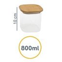 Ver imagem 3 de Pote de mantimento com tampa de bambu - 800 ml Oikos