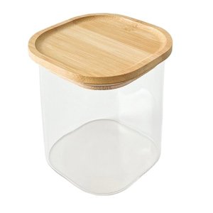 Pote de mantimento com tampa de bambu - 800 ml Oikos